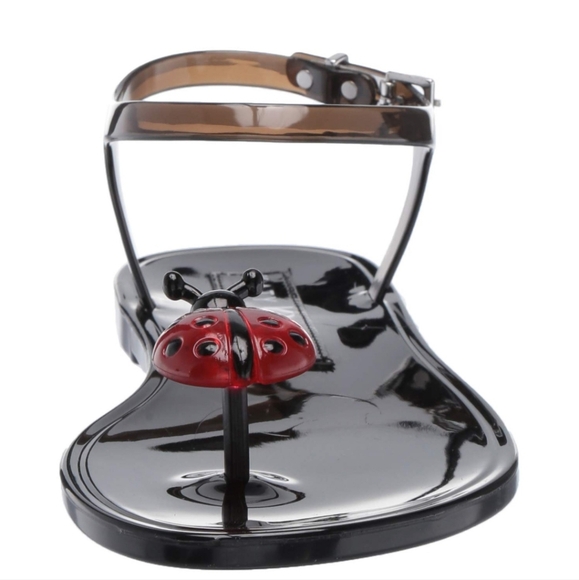 Katy Perry Stylish Geli Black and Red Ladybug Women's Sandals - Picture 3 of 7